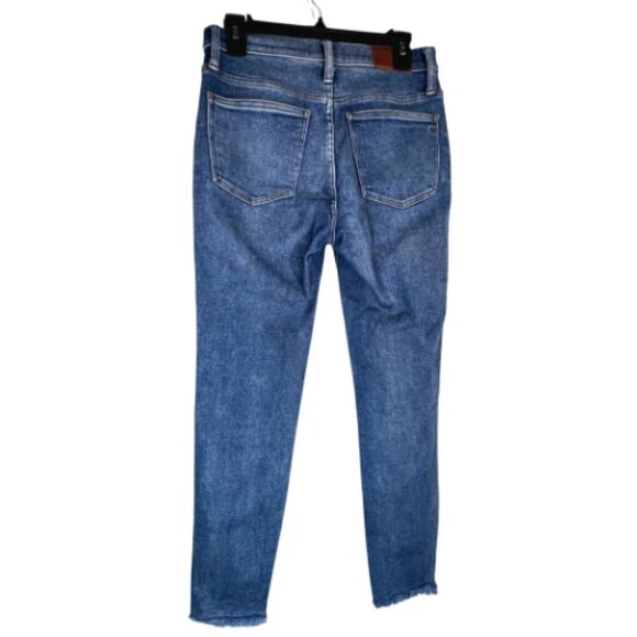 MADEWELL 10" Button Front High Rise Frayed Hem Skinny Jean Size 6/28 - Picture 6 of 12